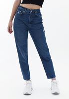 Women Blue Ultra High Rise Mom-fit Denim Pants