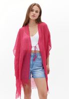 Bayan Pembe Midi Boy Basic Kimono