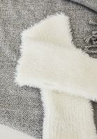 Bayan Krem Peluş Detaylı Eldiven 