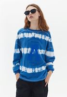 Bayan Çok Renkli Oversize Baskılı Sweatshirt
