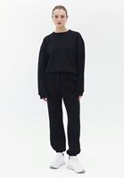 Women Black Crew neck Oversize Sweatshirt