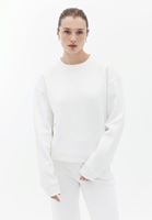 Women Cream Crew neck Oversize Sweatshirt