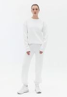 Women Cream Crew neck Oversize Sweatshirt