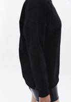 Women Black Cotton Oversize Sweatshirt