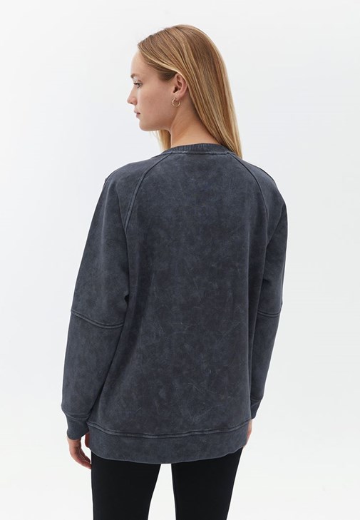 Asit Yıkamalı Sweatshirt ve Tayt Kombini