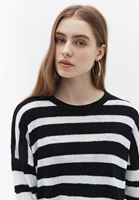 Women Mixed Striped Knitwear Sweater