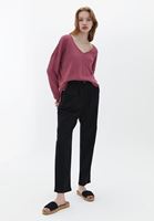 Women Pink V-neck Knitwear