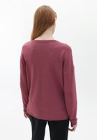 Women Pink V-neck Knitwear