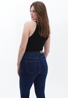 Curvy Denim Pantolon ve Atlet Kombini