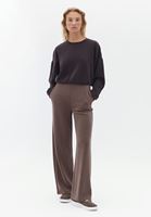 Bayan Kahverengi Sıfır Yaka Crop Sweatshirt ( MODAL )