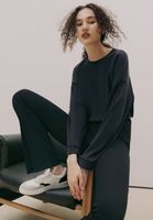 Sıfır Yaka Crop Sweatshirt ( MODAL )