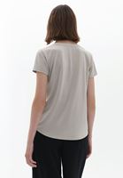 Women Beige Soft Touch V-neck Tshirt