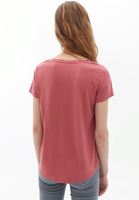 Women Pink Soft Touch V-neck Tshirt