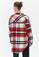 Women Mixed Cotton Plaid Shirt