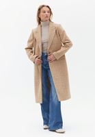 Women Mixed Plaided Maxi Coat