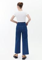 Women Blue Ultra High Rise Culotte Denim Pants