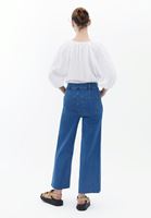 Women Blue Ultra High Rise Culotte Denim Pants