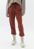 Women Brown Mid Rise Jogger Pants