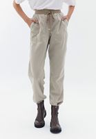 Women Beige Mid Rise Jogger Pants