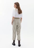 Women Beige Mid Rise Jogger Pants