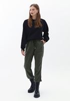 Women Green Mid Rise Jogger Pants