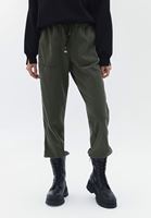 Women Green Mid Rise Jogger Pants