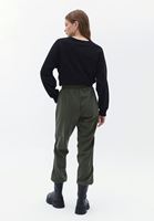 Women Green Mid Rise Jogger Pants