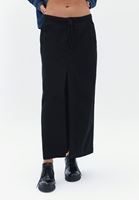 Women Black Ultra High Rise Maxi Skirt