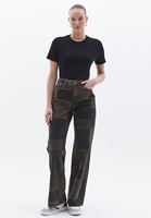 Bayan Kahverengi Orta Bel Wide-Leg Pantolon 