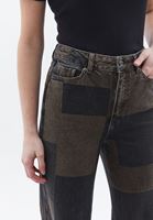 Bayan Kahverengi Orta Bel Wide-Leg Pantolon 