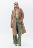 Bayan Bej Uzun Kollu Roll Neck