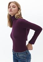 Bayan Mor Uzun Kollu Roll Neck