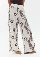 Women Beige Ultra High Rise Straight Fit Pants