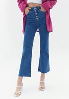 Women Blue Ultra High Rise Flared Pants