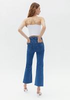 Women Blue Ultra High Rise Flared Pants