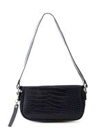 Women Navy Crocodile Texture Shoulder Bag 