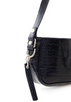 Women Navy Crocodile Texture Shoulder Bag 