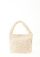 Women Beige Bag with Plush Detail