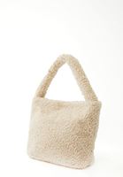 Women Beige Bag with Plush Detail