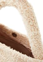 Women Beige Bag with Plush Detail