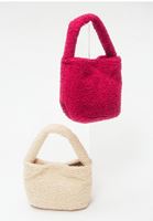 Women Pink Bag with Plush Detail