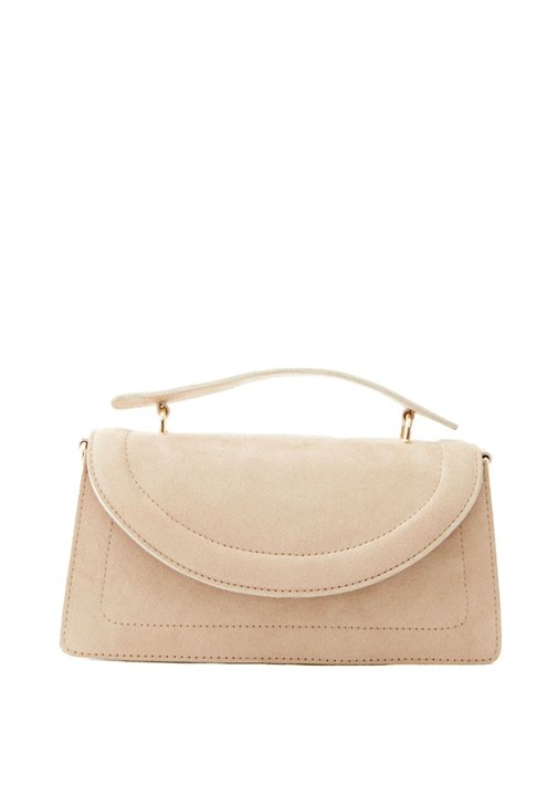 Beige Suede Box Bag Online Shopping | OXXOSHOP