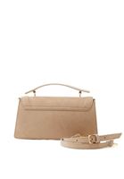 Women Beige Suede Box Bag