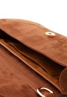 Women Brown Suede Box Bag