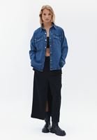 Women Blue Oversize Denim Shirt