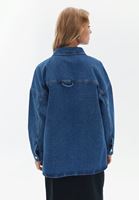 Women Blue Oversize Denim Shirt