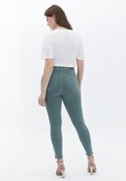 Women Green Curvy Skinny Denim Pants