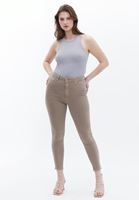 Women Brown Curvy Skinny Denim Pants