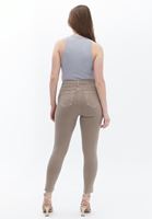 Women Brown Curvy Skinny Denim Pants