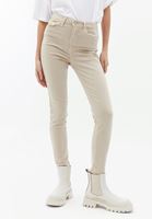 Women Beige High Rise Skinny Fit Pants